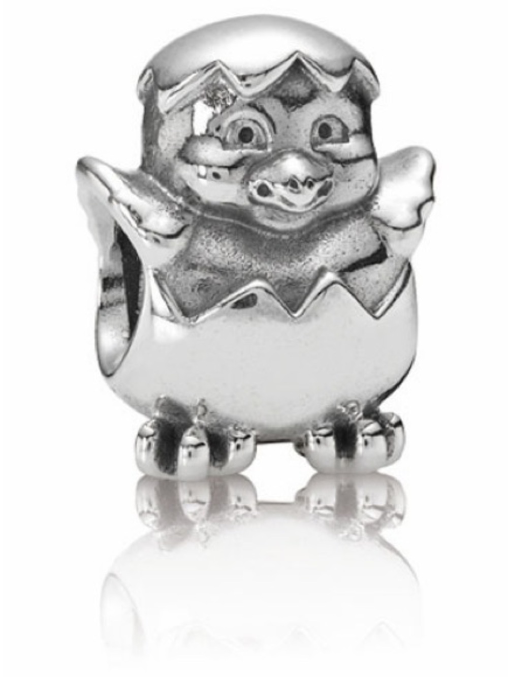 Pandora Retired Sterling Silver Spring Hatching Chicken Animal Charm - 790528